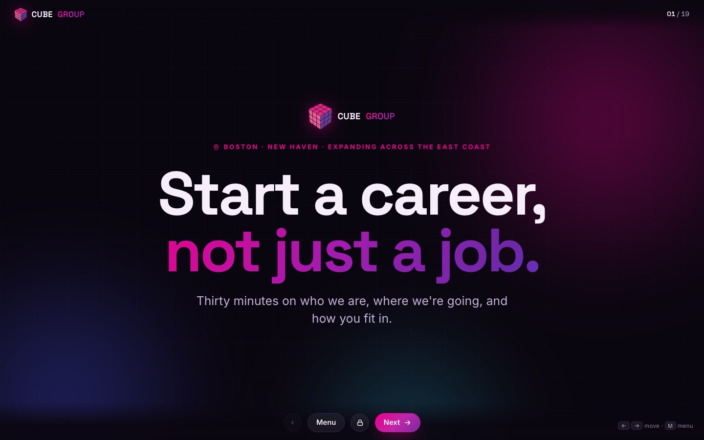 Recruitment deck title slide
