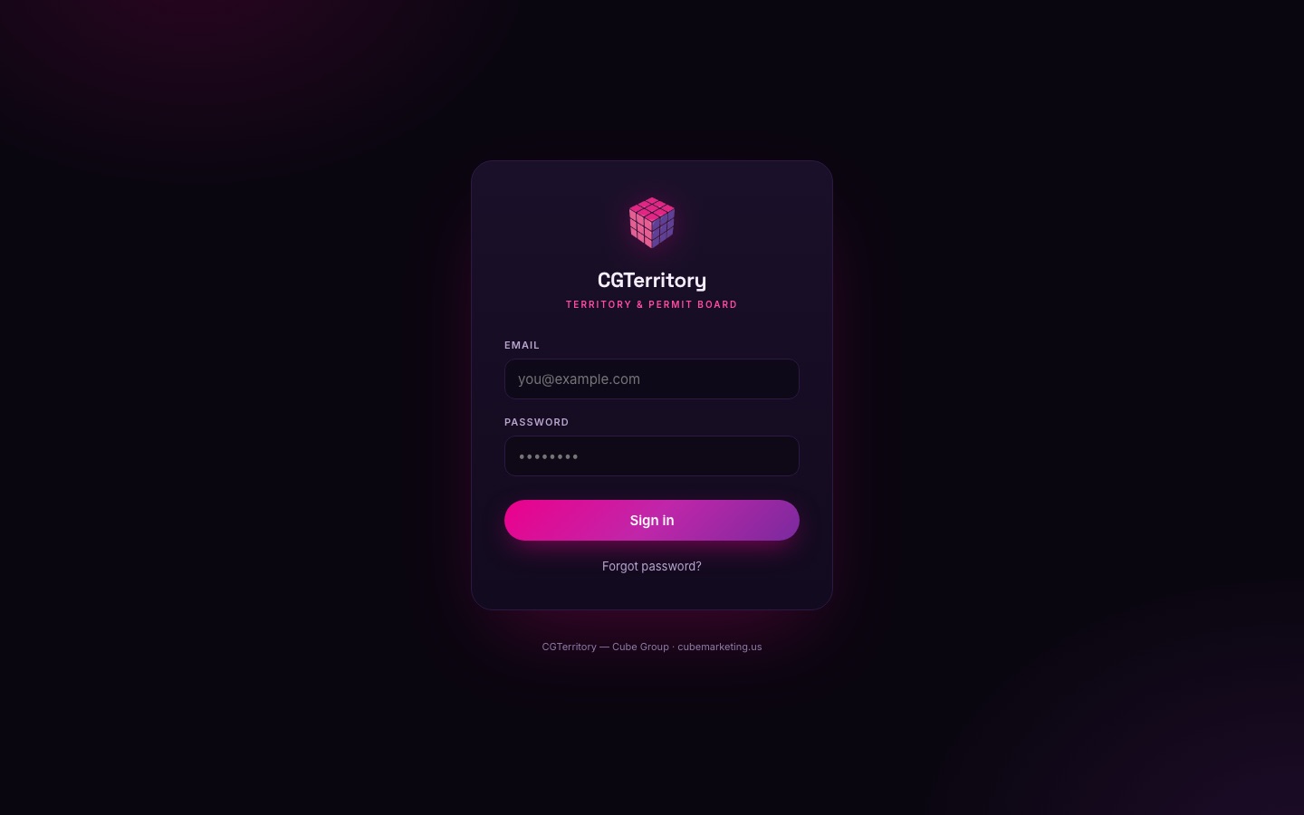 CGTerritory login