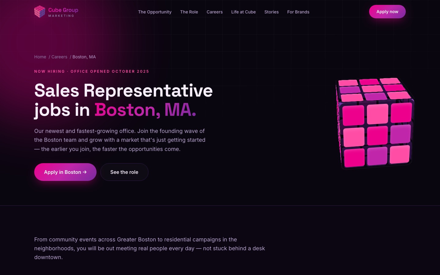 Boston careers page
